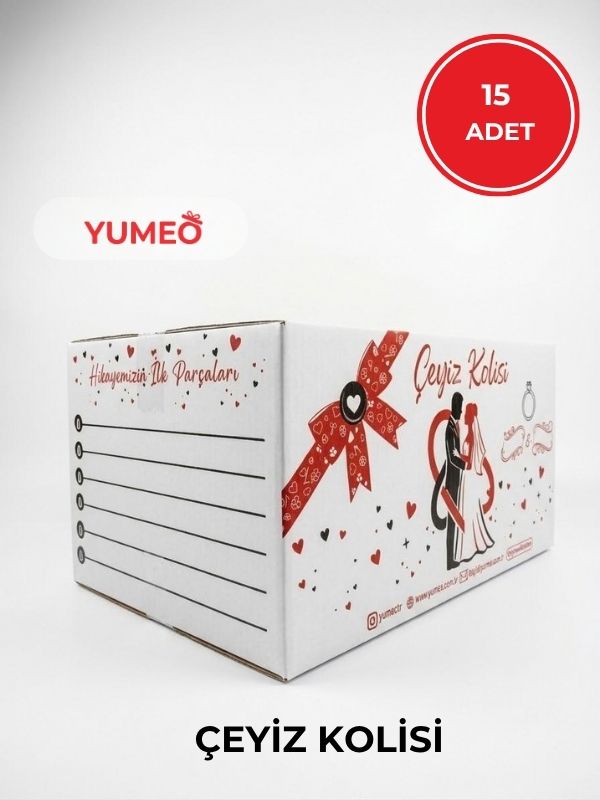 Yumeo ÇEYİZ KOLİSİ ELİT EKSTRA SAĞLAMLAŞTIRILMIŞ 58*38*30 CM görseli 1